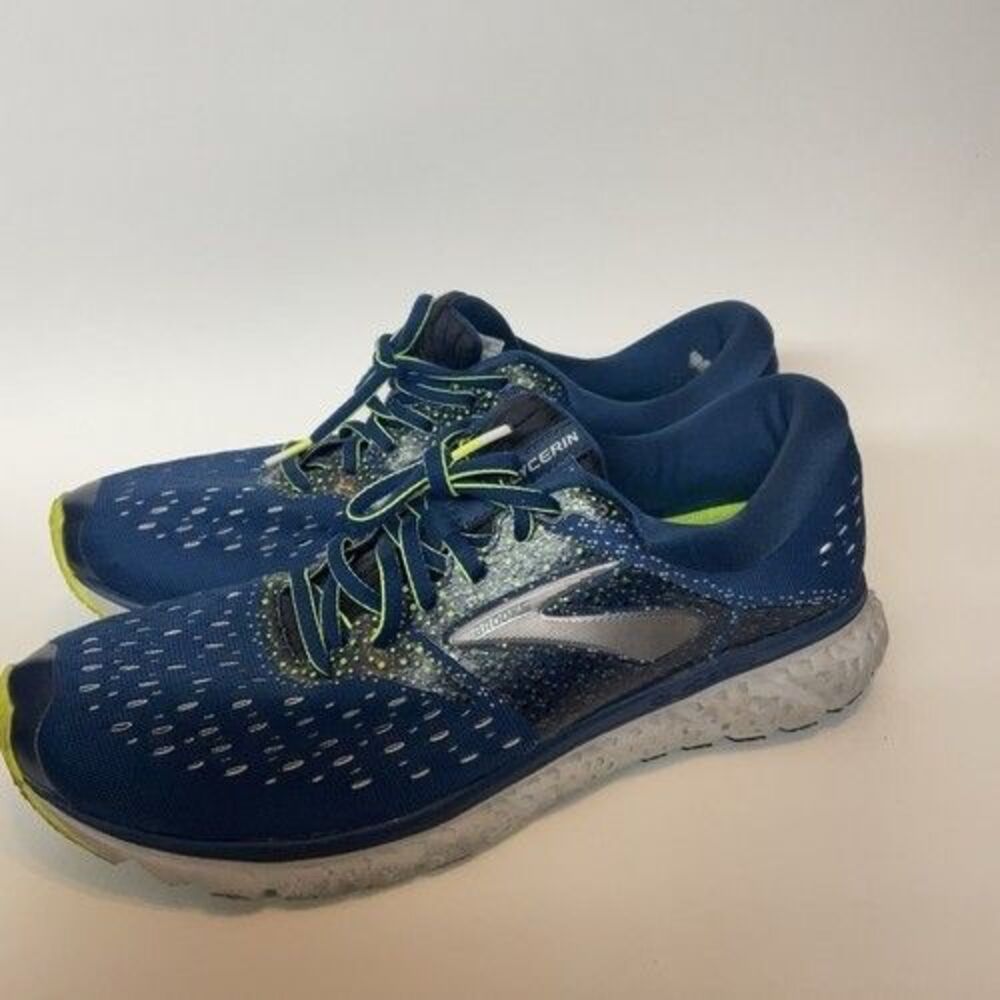 Brooks Glycerin Lace Up Athletic Running‎ Sneakers Men Size 10.5 Blue/White